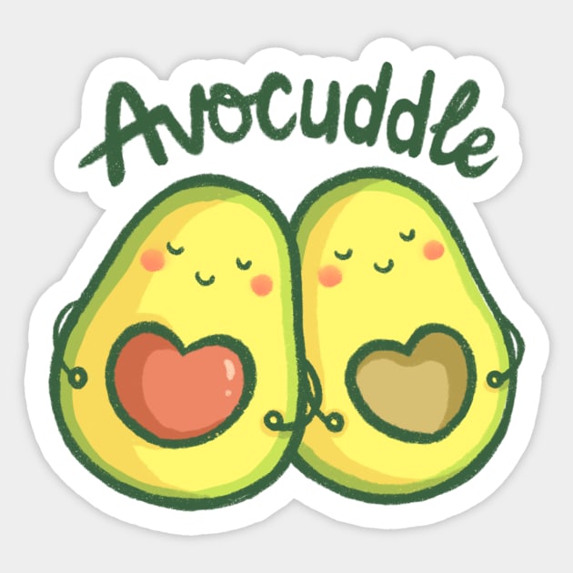 Avocuddle Sticker by mschibious